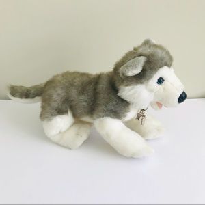 Build-A-Bear 15" Long Siberian Husky Plush Dog